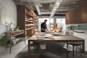 Sustainable kitchen cabinets crafted with eco-friendly materials.