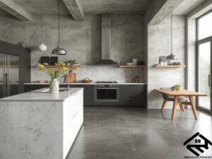 Open Concept Flow: Seamless Kitchen Design with Resin Flooring