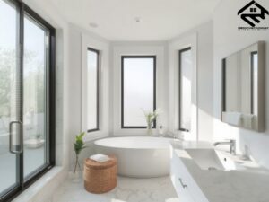 Relaxing Bath with a View: Smart Glass Window Solution