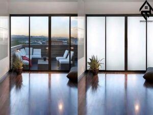 Smart Glass Partition in House Setting (On/Off)